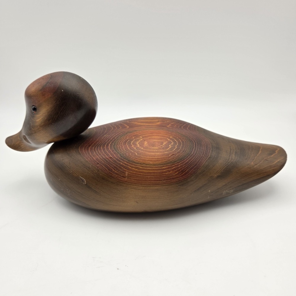 Vintage Bundy & Company John E. Bundy Wooden Duck Decoy Carving Signed - Picture 7 of 15